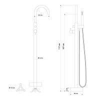 freestanding bathtub bathtub f13 180x92cm whirlpool with air massage with fitting af02