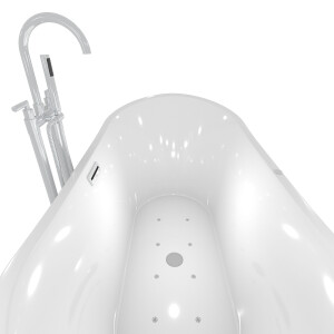 freestanding bathtub bathtub f13 180x92cm whirlpool with air massage with fitting af03
