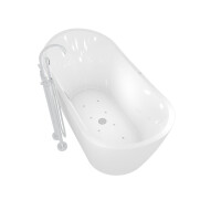 freestanding bathtub bathtub f13 180x92cm whirlpool with air massage with fitting af03