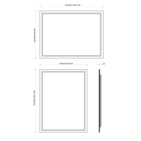 Badmöbel Set Gently 3 V1 Weiß MDF Waschtisch 70cm mit Leuchtspiegel LSP03 70x50 cm MIT Spiegelheizung