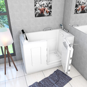 Sitzbadewanne Senioren Wanne Sitzwanne mit Tür S07-TH-C-R 140x76cm