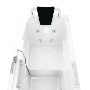 Sitzwanne Whirlpool Badewanne mit Tür S07WP-TH-C-R 140x76cm
