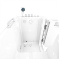 Sitzwanne Whirlpool Badewanne mit Tür S07WP-TH-C-R 140x76cm