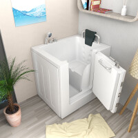 Senioren Sitzbadewanne Sitzwanne Badewanne mit Tür S02-C-R 100x78 cm