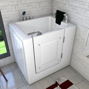Sitting bath seniors with door s02-th-a 78x100cm