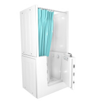 Seniorendusche und Sitzwanne Kombination Wanne mit Tür S02D-B-R 100x78x205cm
