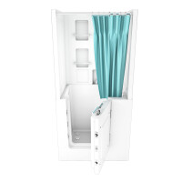 Seniorendusche und Sitzwanne Kombination Wanne mit Tür S02D-TH-C-R 100x78x205cm