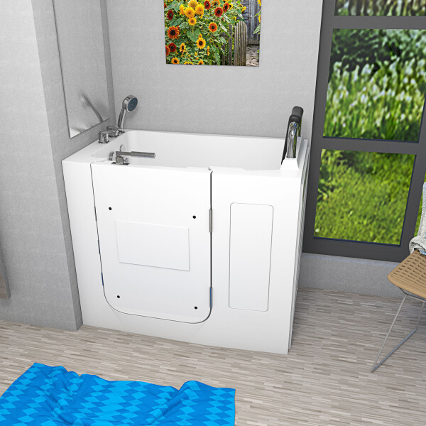 Sitzbadewanne Senioren Wanne Sitzwanne mit Tür S08-A-R 68x110cm