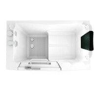 Sitzbadewanne Senioren Wanne Sitzwanne mit Tür S08-B-R 110x68cm