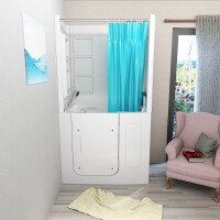 Seniorendusche und Sitzwanne Kombination Wanne mit Tür S08D-A-R 68x110x205cm