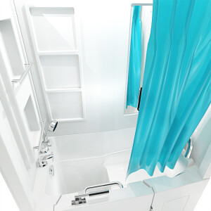 Seniorendusche und Sitzwanne Kombination Wanne mit Tür S08D-B-R 110x68x205cm