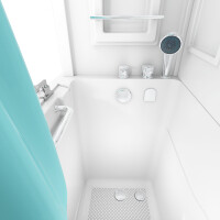 Seniorendusche und Sitzwanne Kombination Wanne mit Tür S08D-B-R 110x68x205cm