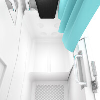 Seniorendusche und Sitzwanne Kombination Wanne mit Tür S08D-C-R 110x68x205cm