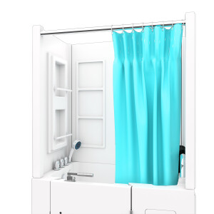 Seniorendusche und Sitzwanne Kombination Wanne mit Tür S08D-TH-B-R 110x68x205cm