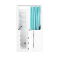 Seniorendusche und Kombination Wanne mit Whirlpool S08D-WP-A-R 68x110x205cm