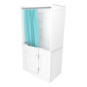 Seniorendusche und Kombination Wanne mit Whirlpool S08D-WP-TH-A-R 68x110x205cm