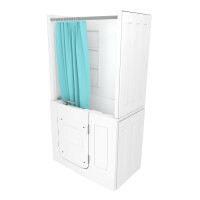 Seniorendusche und Kombination Wanne mit Whirlpool S08D-WP-TH-A-R 68x110x205cm