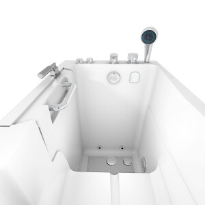 Sitzwanne Whirlpool Badewanne mit Tür S08WP-A-R 68x110cm