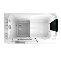 Sitzwanne Whirlpool Badewanne mit Tür S08WP-A-R 68x110cm