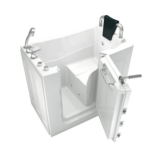 Sitzwanne Whirlpool Badewanne mit Tür S08WP-B-R 110x68cm