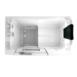 Sitzwanne Whirlpool Badewanne mit Tür S08WP-B-R 110x68cm