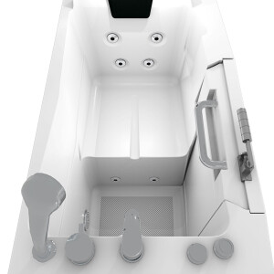 Sitzwanne Whirlpool Badewanne mit Tür S08WP-B-R 110x68cm