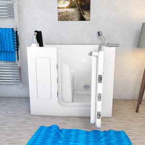 Seat tub whirlpool bath with door s08wp-b 110x68cm