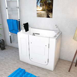 Seat tub whirlpool bath with door s08wp-b 110x68cm