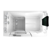 Sitzwanne Whirlpool Badewanne mit Tür S08WP-B-R 110x68cm