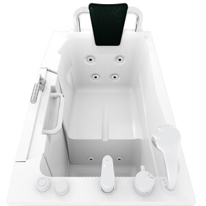 Sitzwanne Whirlpool Badewanne mit Tür S08WP-C-R 110x68cm