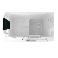 Sitzwanne Whirlpool Badewanne mit Tür S08WP-C-R 110x68cm