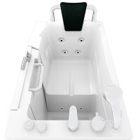 Sitzwanne Whirlpool Badewanne mit Tür S08WP-C-R 110x68cm