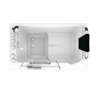 Sitzwanne Whirlpool Badewanne mit Tür S08WP-TH-A-R 68x110cm