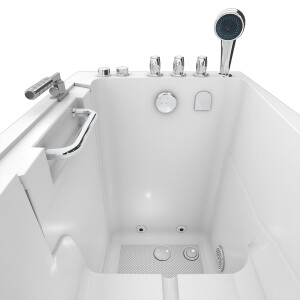 Sitzwanne Whirlpool Badewanne mit Tür S08WP-TH-C-R 110x68cm