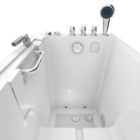 Sitzwanne Whirlpool Badewanne mit Tür S08WP-TH-C-R 110x68cm