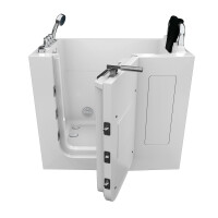 Sitzwanne Whirlpool Badewanne mit Tür S08WP-TH-C-R 110x68cm