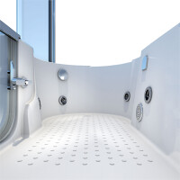 Seniorendusche und Wanne mit Whirlpool S12D-WP-R-ALL Dusche 85x170cm ohne 2K Scheiben Versiegelung