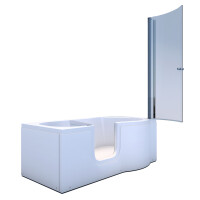 Seniorendusche und Badewanne mit Tür S12D-L Dusche 170x85cm