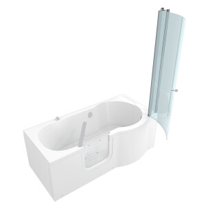 Seniorendusche und Wanne mit Whirlpool S12D-AIR-L-ALL Dusche 170x85cm