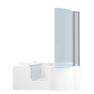 Seniorendusche und Wanne mit Whirlpool S12D-AIR-L-ALL Dusche 170x85cm