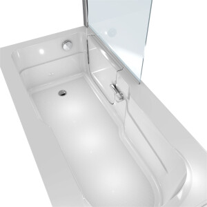 Seniorendusche und Sitzwanne Kombination Wanne mit Tür S17D-L-ALL 150x75x210cm
