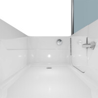 Seniorendusche und Sitzwanne Kombination Wanne mit Tür S17D-L-ALL 150x75x210cm