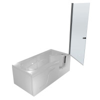 Seniorendusche und Sitzwanne Kombination Wanne mit Tür S17D-L-ALL 150x75x210cm