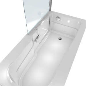 Seniorendusche und Sitzwanne Kombination Wanne mit Tür S17D-R-ALL 75x150x210cm