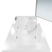 Seniorendusche Kombi Duschkabine Whirlpool Seniorenwanne mit Tür S17D-WP-L-ALL 150x75x194 cm