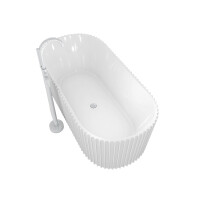 freistehende Badewanne Wanne Acryl F08 170x80cm mit Armatur AF02