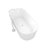 freistehende Badewanne Wanne Acryl F08 170x80cm mit Armatur AF04