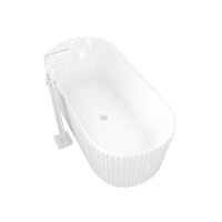 freistehende Badewanne Wanne Acryl F08 170x80cm mit Armatur AF05