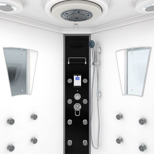 Dusche Duschkabine D26-EH-ALL Duschtempel Sauna 130x130 cm