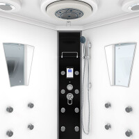 Dusche Duschkabine D26-EH-ALL Duschtempel Sauna 130x130 cm
